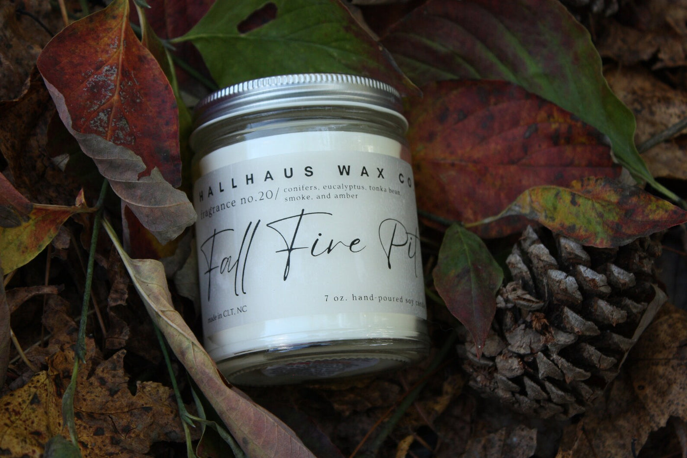 Hallhaus Wax Co No. 20 Jar Candle in Fall Fire Pit