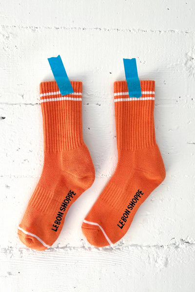Le Bon Shoppe Boyfriend Socks in Orange