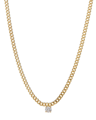 LUV AJ Bardot Stud Charm Necklace in Gold