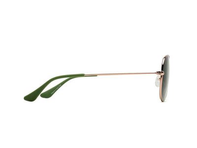 Caddis Mabuhay Reading Glasses in Polished Gold Green